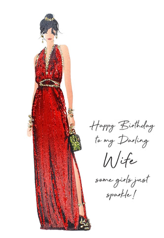 Darling Wife Birthday Card by Five Dollar Shake Greeting Cards Five Dollar Shake