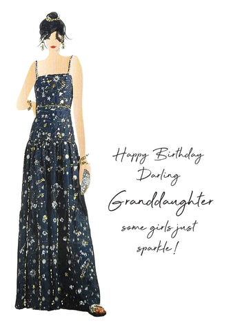 Happy Birthday Darling Granddaughter Card by Five Dollar Shake Greeting Cards Five Dollar Shake