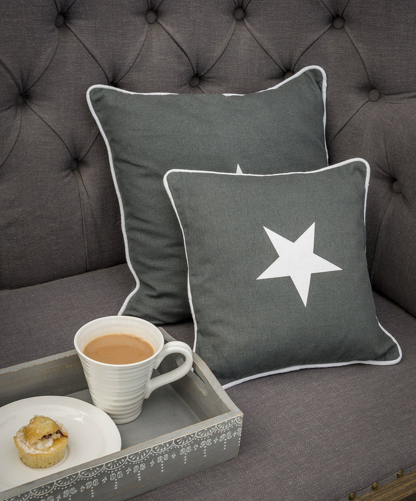 Grey star clearance cushion