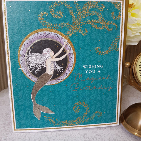 PaperLink Mermaid Birthday Card - ash-dove