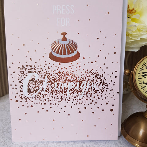 PaperLink Press for Champagne Greeting Card - ash-dove