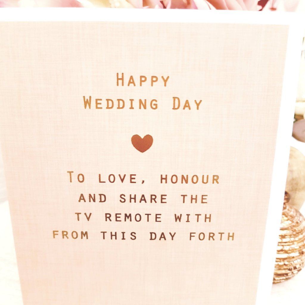 Paperlink Happy Wedding Day TV Remote Greeting Card