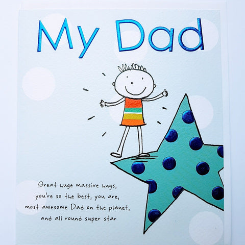 Paperlink My Dad Father's Day Greeting Card - ash-dove