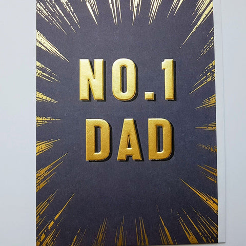 Paperlink No1 Dad Father's Day Greeting Card - ash-dove