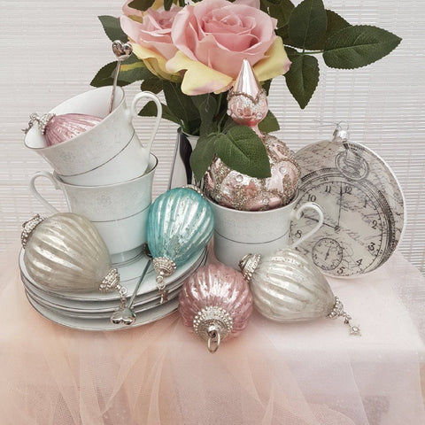 Pastel Glass Egg Tree Decoration Set by London Ornaments - ash-dove