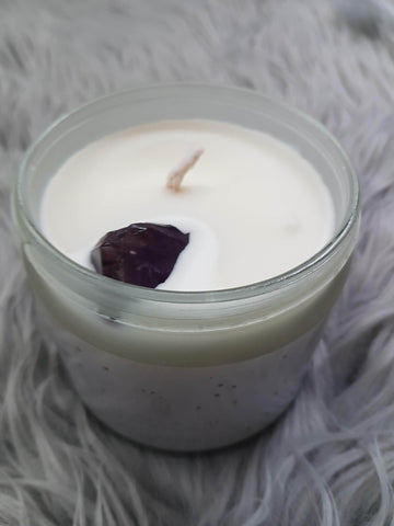 Wellbeing Amethyst Crystal Candle Shopping,Gifts,Candles The Owl and The Apothecary