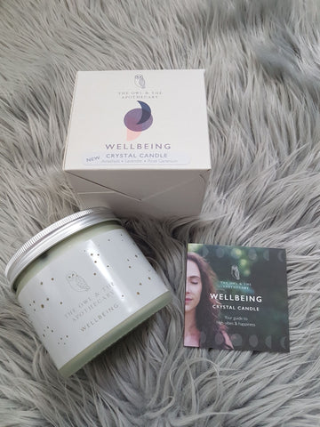 Wellbeing Amethyst Crystal Candle Shopping,Gifts,Candles The Owl and The Apothecary