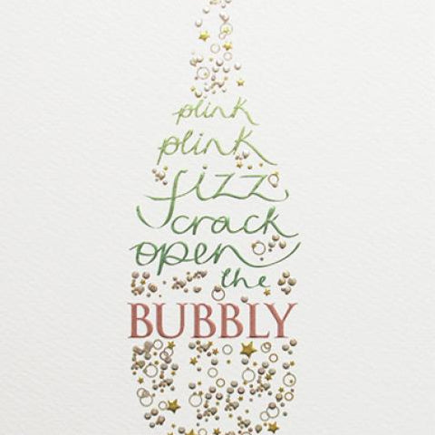 Plink Plink Fizz Blank  Greeting Card by Paperlink - ash-dove