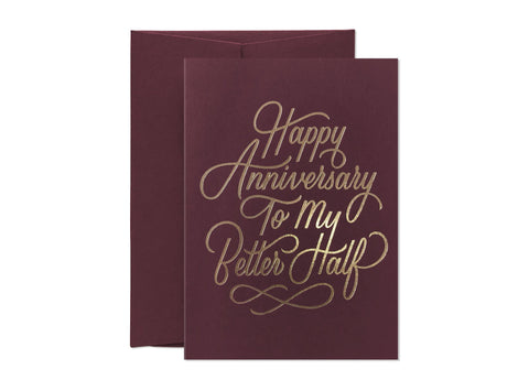Wedding Anniversary My Better Half Greeting Card Greeting Cards Card Nest