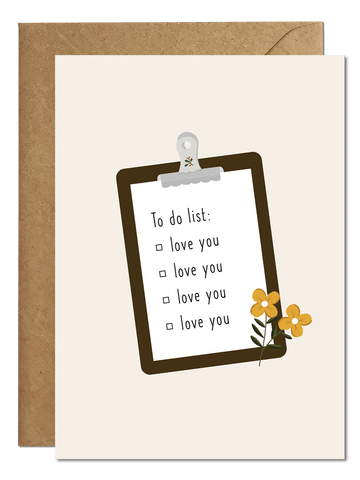 Love You Card Greeting Cards Ricicle Cards