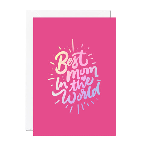 Best Mum Foiled card by Ricicle Cards Greeting Cards Ricicle Cards