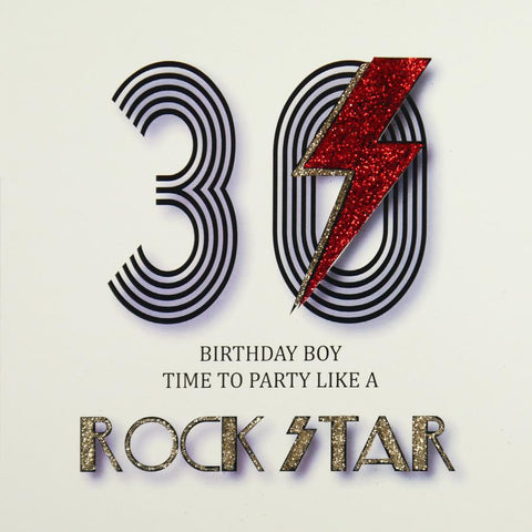 30 Rock Star Birthday Card by Five Dollar Shake Greeting Cards Five Dollar Shake