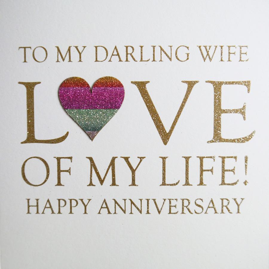 Caroline Gardner Card Happy Anniversary Darling Wife - View #14
