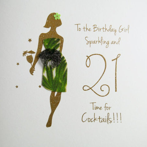 21st Birthday Girl Card by Five Dollar Shake Greeting Cards Five Dollar Shake