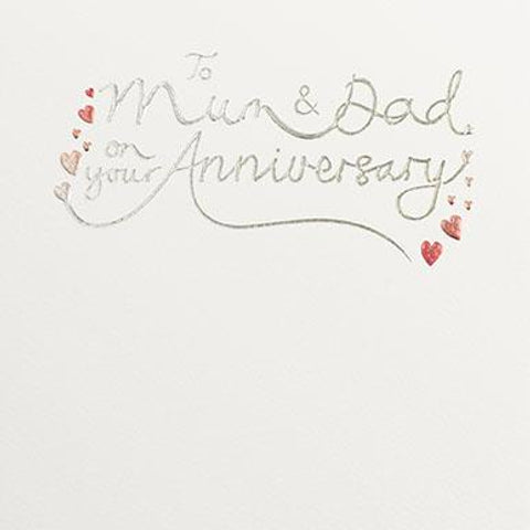 Mum and Dad Anniversary greeting card by paperlink Greeting Cards Paperlink