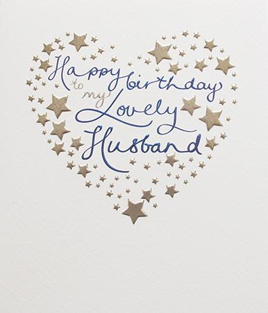 Lovely Husband Birthday Card With Gold Foil Greeting Cards Paperlink