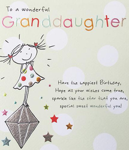 Granddaughter Birthday Card by Paperlink Greeting Cards Paperlink