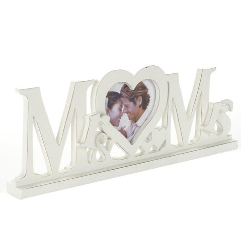 Heaven Sends Mr & Mrs Heart Wedding Photo Frame - ash-dove