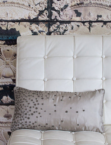 Beaded Grey Scatter cushion