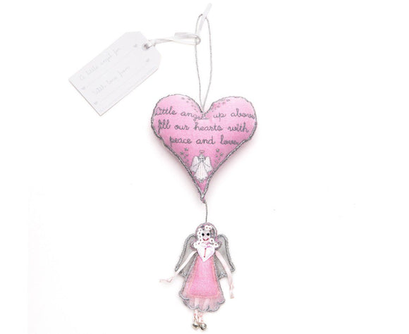 Heart and angel hanging blessing 