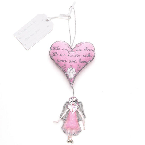Heart and angel hanging blessing