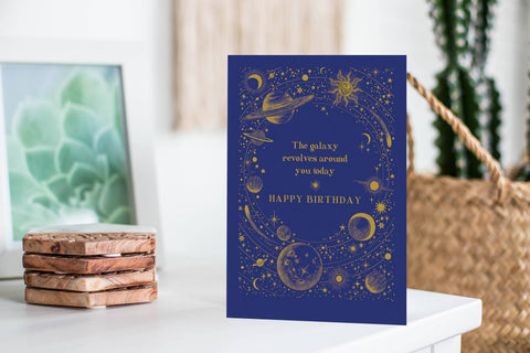 Galaxy Birthday Card Greeting Cards The Artfile