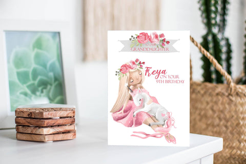 Personalised Ballerina Granddaughter Birthday Card Greeting Cards Ash & Dove