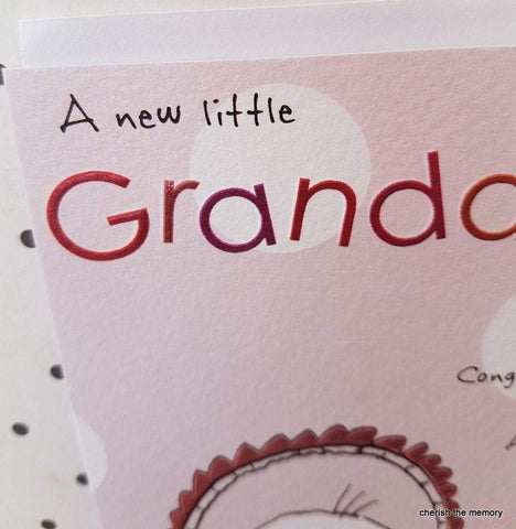Foiled New Baby Granddaughter Greeting Card pastel pink, A wonderful star is born greeting card, Brilliant news congratulations Baby Girl someone_else