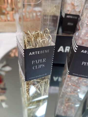 Rose Gold Crystal Push Pins, Pretty Office Stationery For Girls, Gold Binder Clips For Desks, Stationery Gifts For New Businesses someone_else