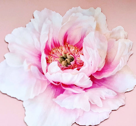 Stunning Peony Place Mat Set x 4 , Outdoor Dining Die Cut Large Place Mats, Wipe Clean Elegant Table Decor For Summer, Caspari Placemats UK someone_else