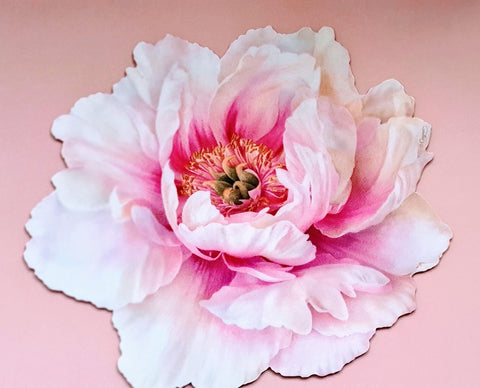 Stunning Peony Place Mat Set x 4 , Outdoor Dining Die Cut Large Place Mats, Wipe Clean Elegant Table Decor For Summer, Caspari Placemats UK someone_else