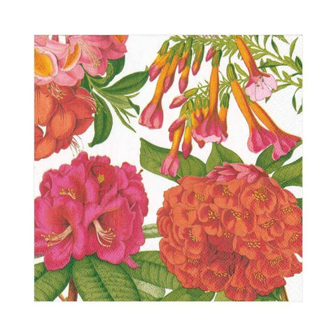 20 Large Flowers Paper Napkins, Jefferson's Garden Study Orange and Pink Blooms Napkin, Bright Multi Coloured Decoupage Floral Napkins someone_else