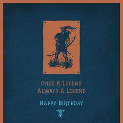 The Artfile Always a legend greeting card - ash-dove