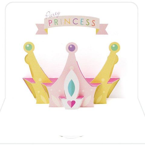 The Artfile Party Princess Form Pop Up Greeting Card - ash-dove