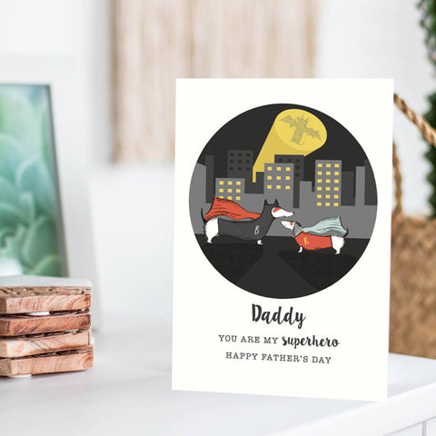 Daddy Super Hero Fathers Day Card Greeting Cards The Artfile