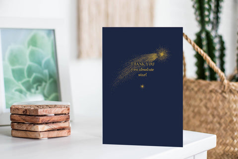 Thank You Die Stamped Card Greeting Cards The Artfile