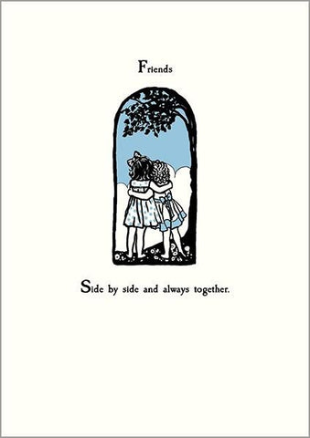 The Artfile Friends Side By Side Greeting Card - ash-dove