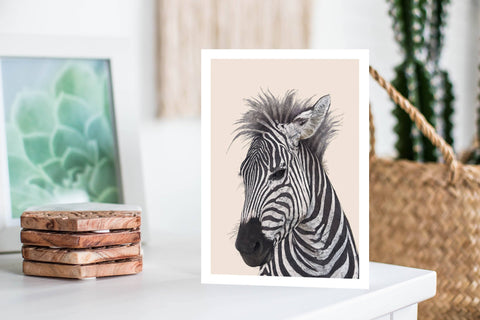 Zebra Blank Greeting Card Greeting Cards The Artfile