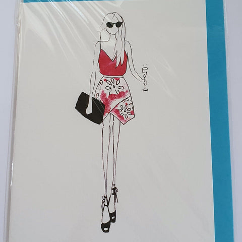 CHAMPAGNE MADE ME DO IT GREETING CARD BY PROUD LONDON Greeting Cards PROUD LONDON 