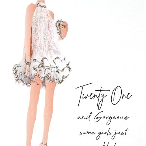 Twenty One Gorgeous Card by Five Dollar Shake Greeting Cards Five Dollar Shake 