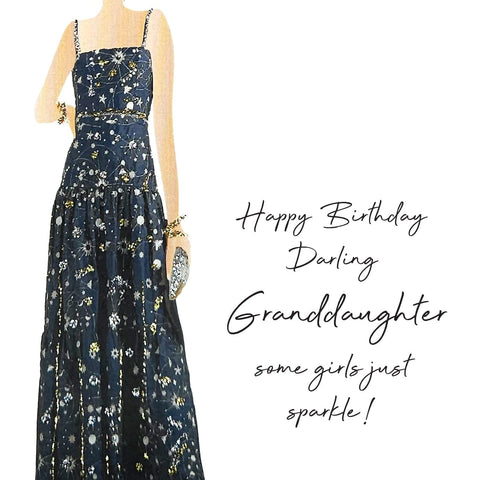 Happy Birthday Darling Granddaughter Card by Five Dollar Shake Greeting Cards Five Dollar Shake 