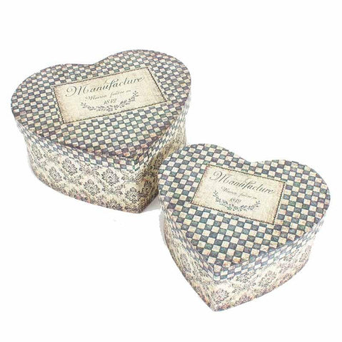 Heaven Sends Heart Shaped Trinket Boxes Gift Set - ash-dove
