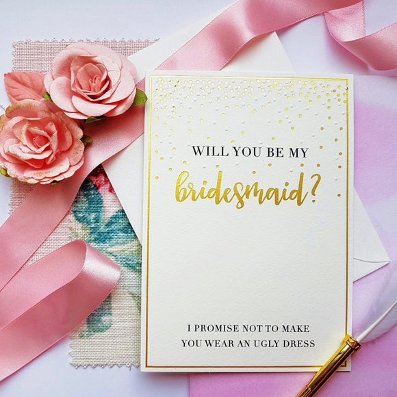 The Artfile Will You Be My Bridesmaid Greeting Card - ash-dove