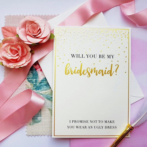 The Artfile Will You Be My Bridesmaid Greeting Card - ash-dove