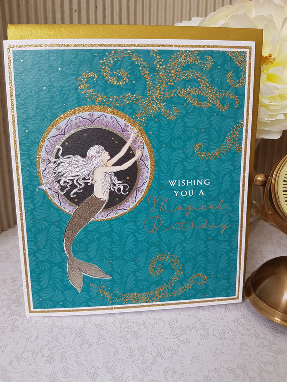 PaperLink Mermaid Birthday Card - ash-dove