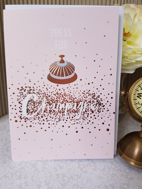 PaperLink Press for Champagne Greeting Card - ash-dove