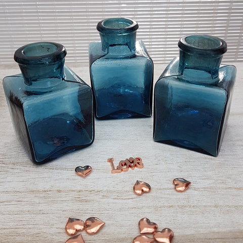 Chive Loft Bud Vase Square Blue Grey - ash-dove