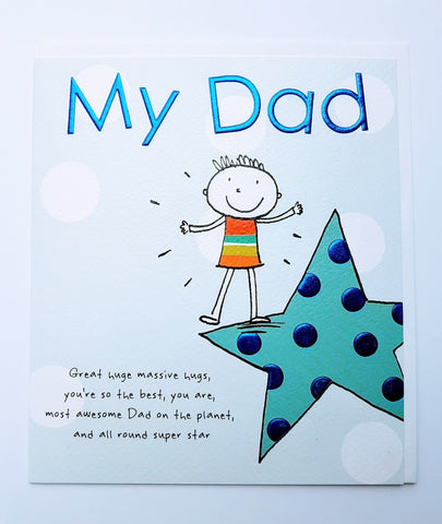 Paperlink My Dad Father's Day Greeting Card - ash-dove