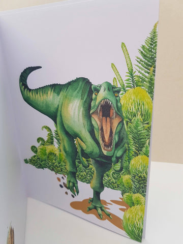 Personalised Dinosaur Son Birthday Card Greeting Cards Ash & Dove 