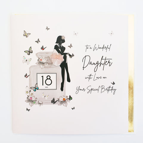 Daughter 18th Birthday Large Greeting Card by Five Dollar Shake Greeting Cards Five Dollar Shake 